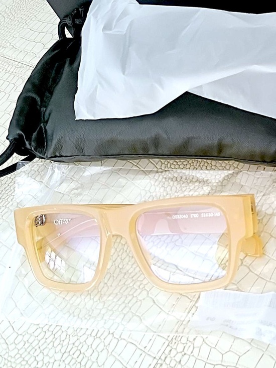 New Off White OERJ040 STYLE 40 1700 Sand Beige Acetate Occhiali Vista Opticals main image 12